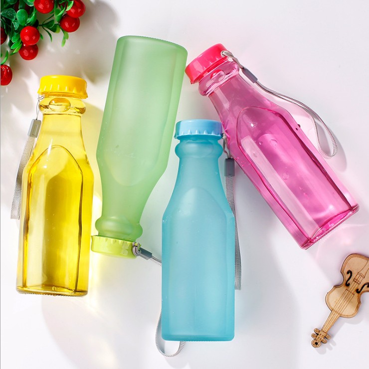 250ml Cute Design Glass Water Bottles, High Quality Glass Water