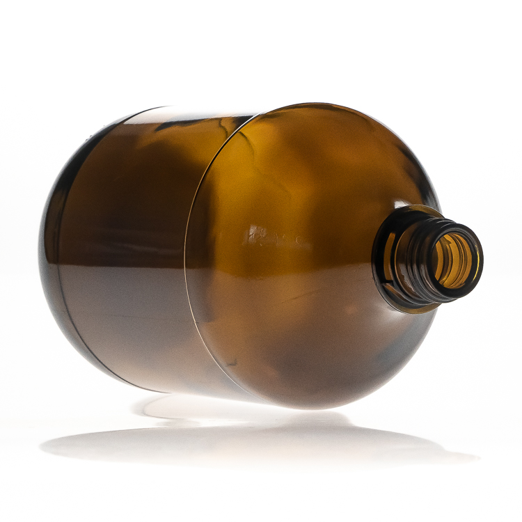 Pharmaceutical Grade 2 5l Large Capacity Amber Brown Round Glass Bottle 