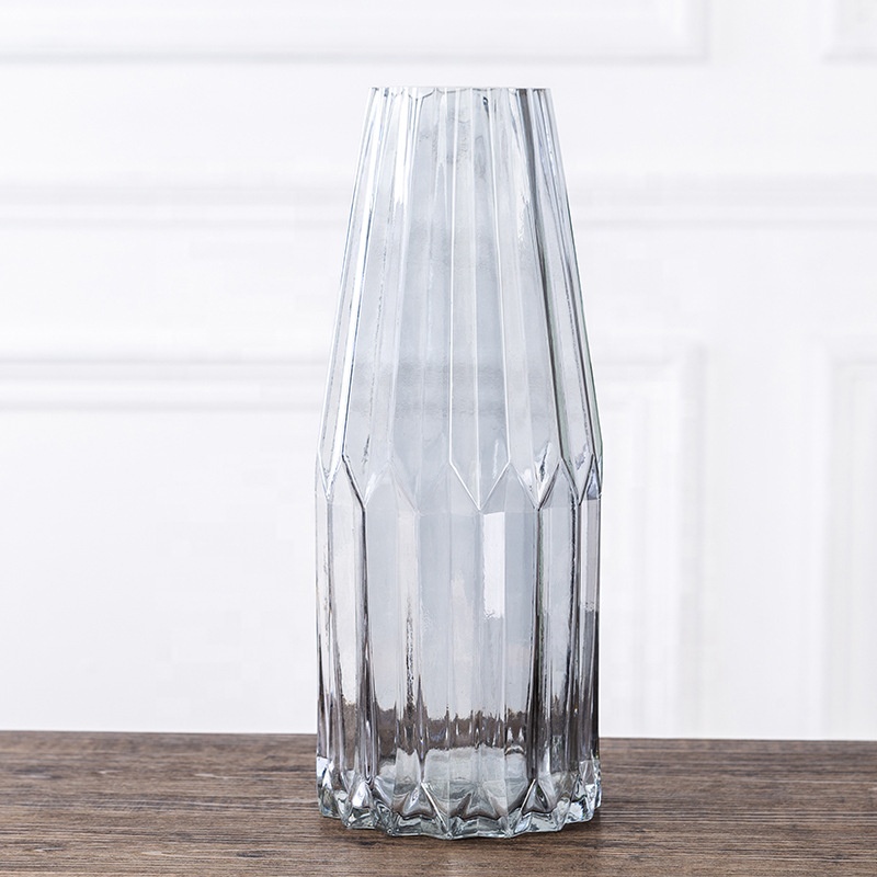 Colored Luxury Home Wedding Decoration Centerpiece Modern Hand Made Mouth Blown Glass Flower Vase
