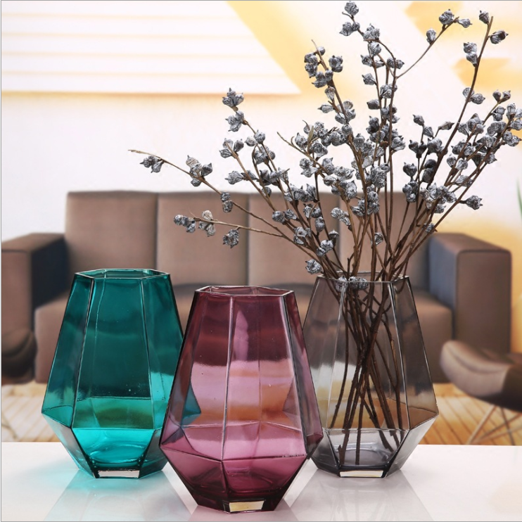 Customized Color Glass Vase for Home Decoration Glass flower Vase