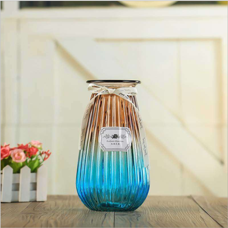 Floreros de Cylindrical Colored Glass Vase Wedding Centerpiece for Decorating Flowers