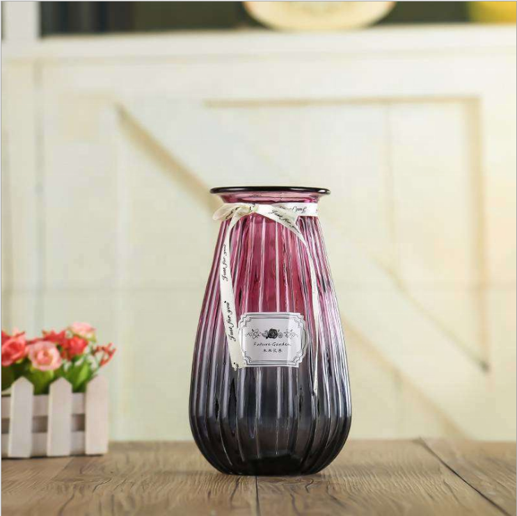 Floreros de Cylindrical Colored Glass Vase Wedding Centerpiece for