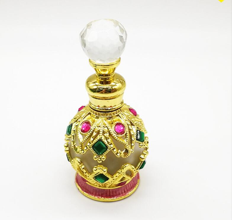 15ml mini gold empty perfume glass bottle fancy vintage in
