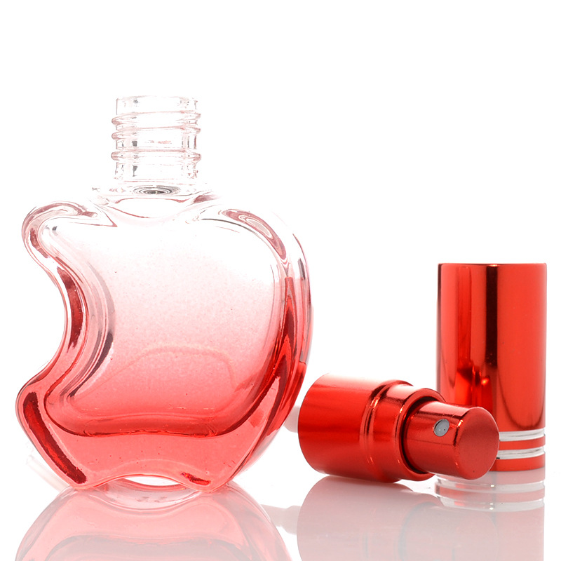 Fancy Empty Colorful Decorative Apple Shaped Art Deco Glass Perfume Bottle