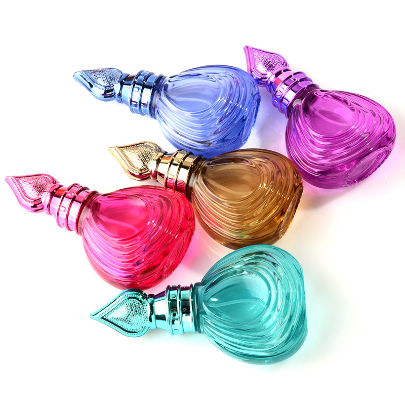 Wholesale Arabic Style Vintage Colorful Tiny Sample Glass Travel Perfume Bottles
