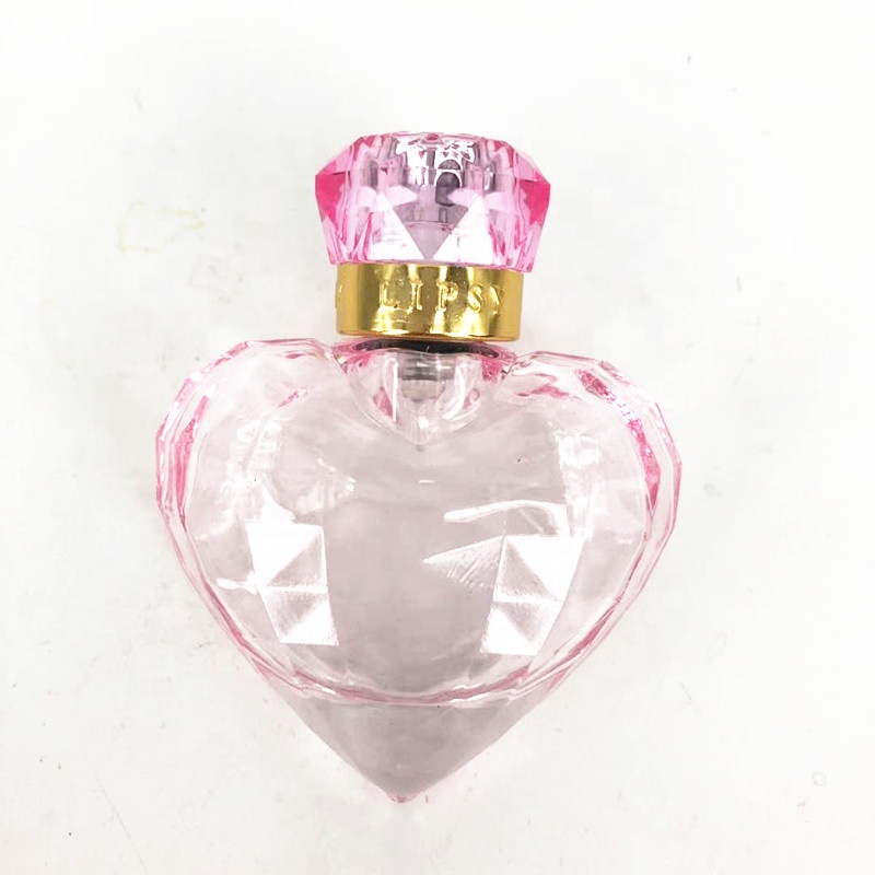 Custom Unique 30ml Decorative Premium Small Colorful Pink Heart Shaped Perfume Bottle 