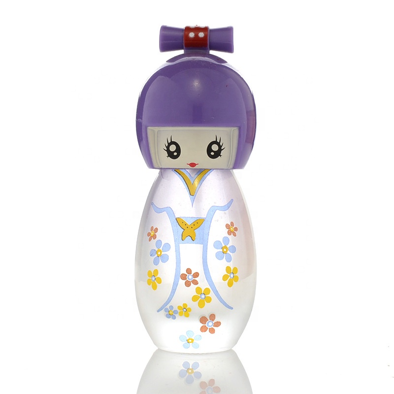 Unique Shaped Frosted Hot Stamping Portable Colored Mini Refillable Perfume Bottle Glass