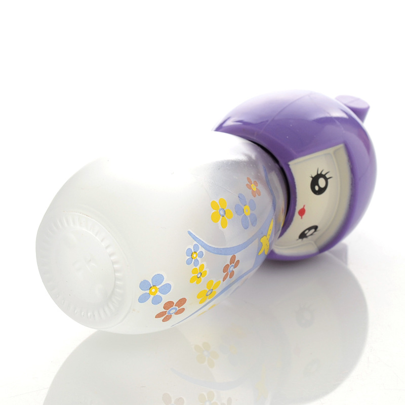 Unique Shaped Frosted Hot Stamping Portable Colored Mini Refillable Perfume Bottle Glass