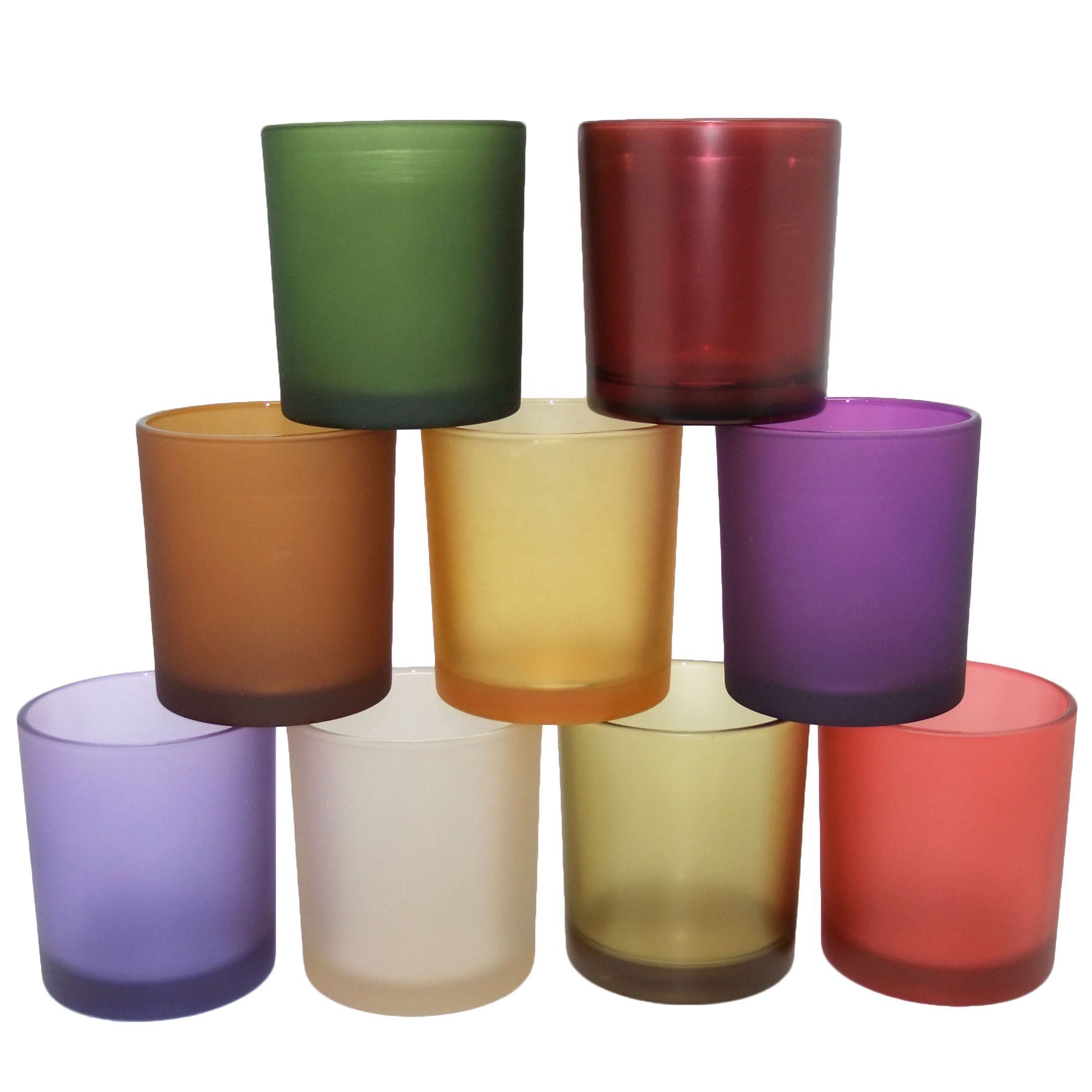 5 5oz glass containers for candles matte colored wholesale candle 