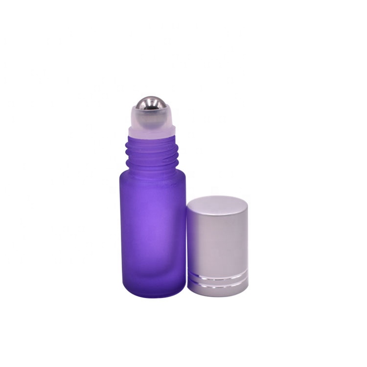 high quality travel size various color beautiful empty 5ml glass roll on bottle for perfume