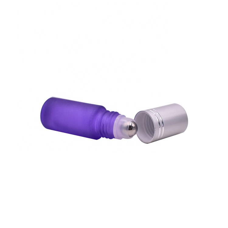 high quality travel size various color beautiful empty 5ml glass roll on bottle for perfume