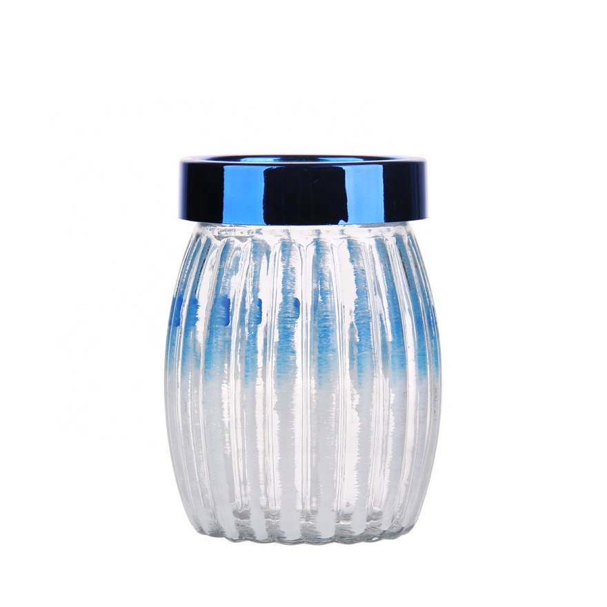 1400ml Spray color decorative colored canning glass jars 