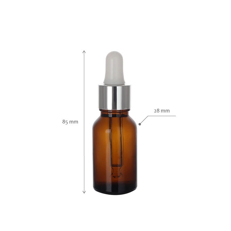 Custom size color 15ml glass dropper bottle 