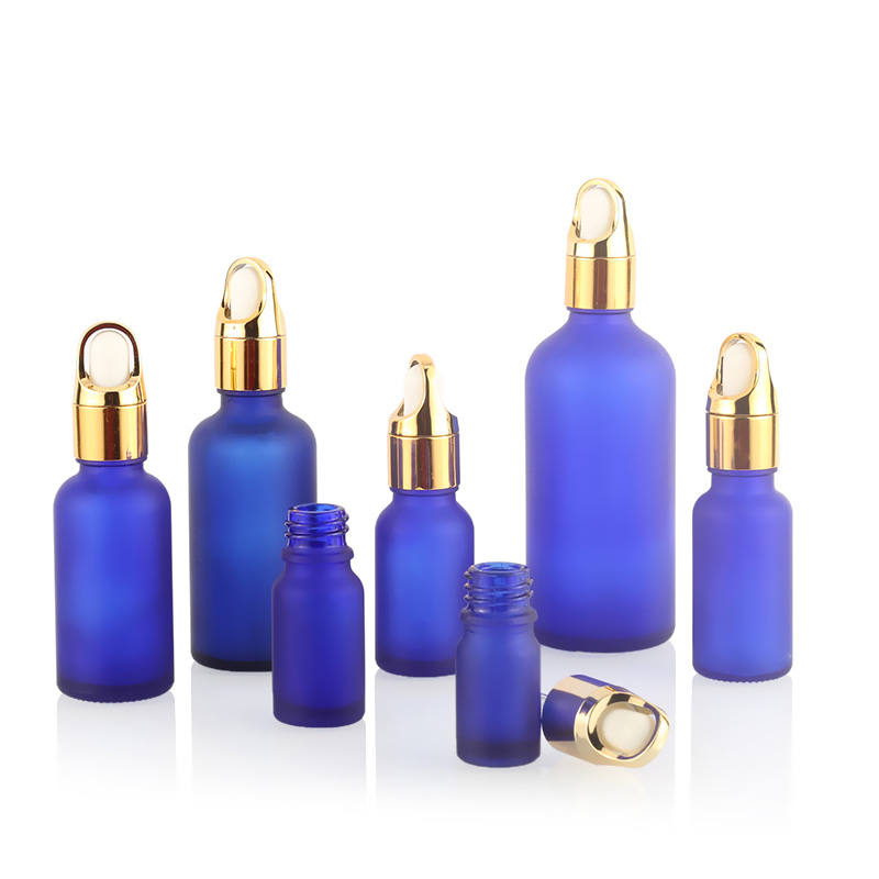 Wholesale Sample 100ml Glass Cobalt Blue Essential Oil Bottle, High