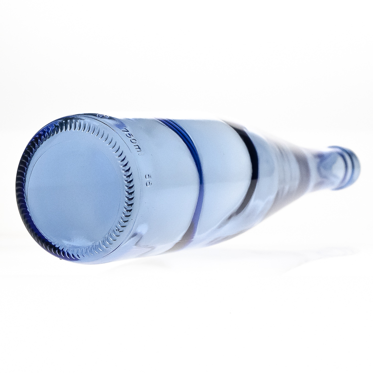 Download Customized Logo Brand Empty Light Blue 750 ml Round Liquor Bottle Glass Sparkling Wine Bottle ...