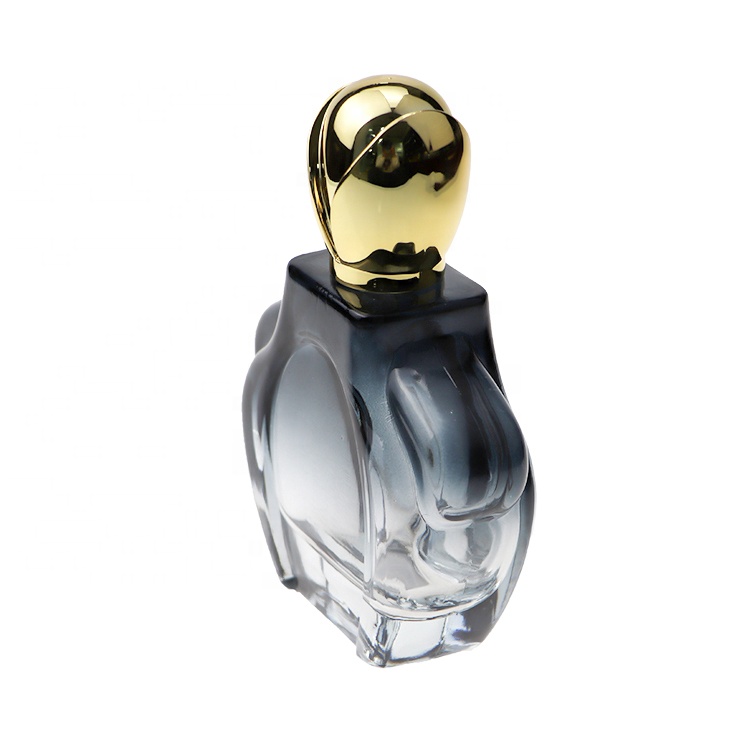 100ml Irregular Oblate Customized Perfume Glass Pump Spray Bottle Blue ...