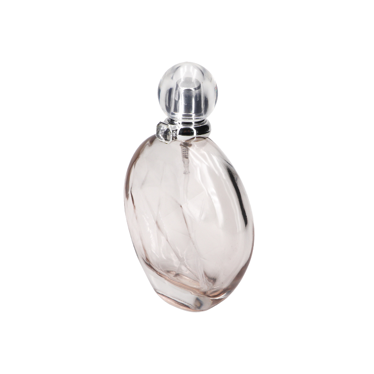 Elegant 100ml Oval Shape Clear Glass Perfume Bottle with Sprayer and ...