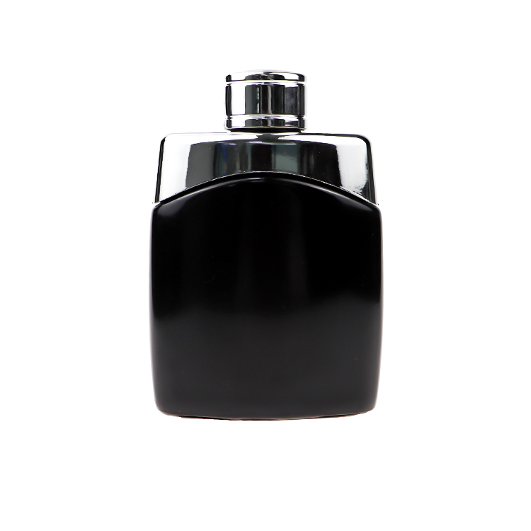 Silver lid with black glass perfume bottle, High Quality EAU DE PARFUM ...