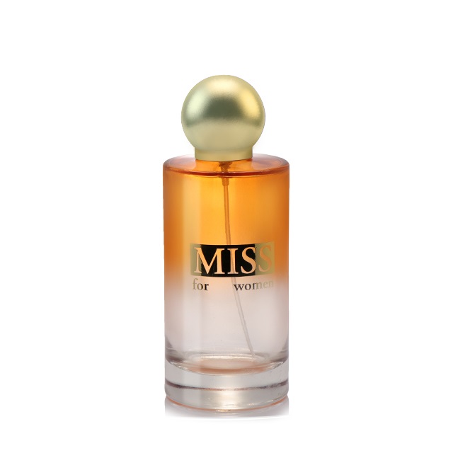 Luxury Empty china New Design 100ml golden empty glass perfume bottle with round cap 