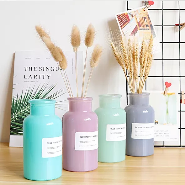 wholesale cheap custom simple colored luxury cylinder nordic Mini glass