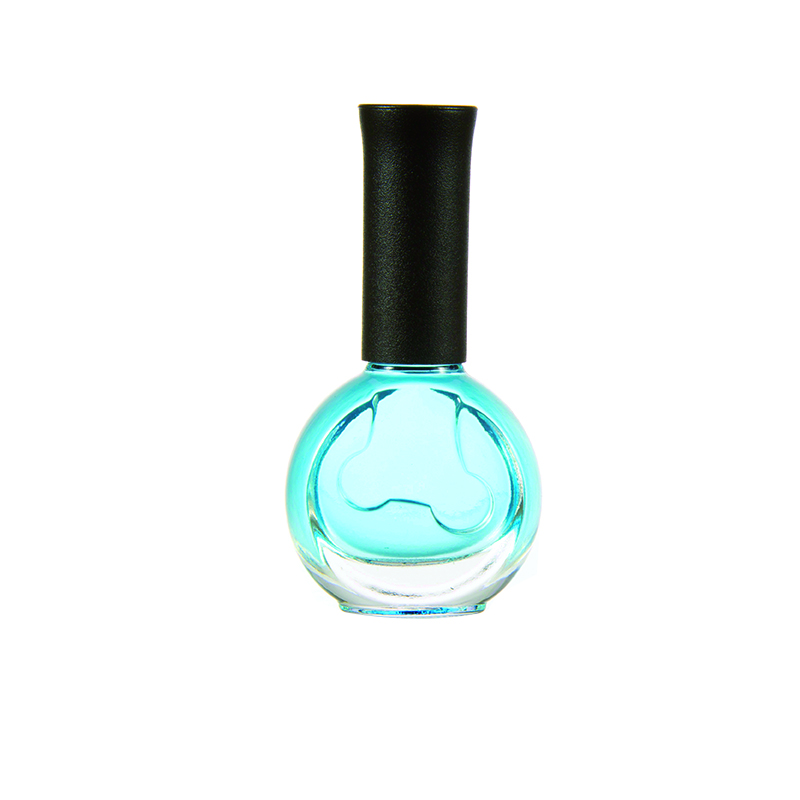 Wholesale Small Flat Round Glass Empty Nail Polish Bottles 12ml With