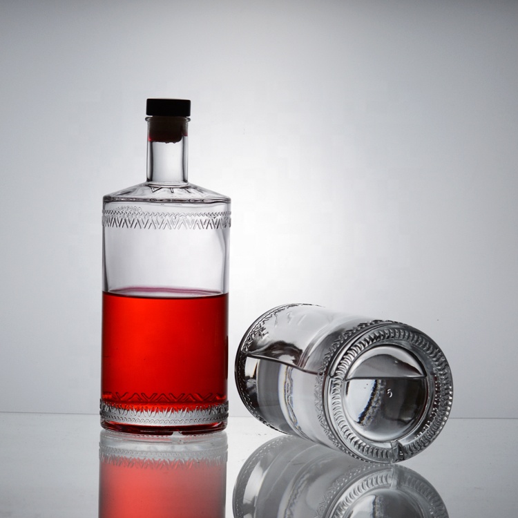 Factory Cheap price glass liquor bottle 750ml 1000ml Vodka Tequila Whisky Wine glass bottle