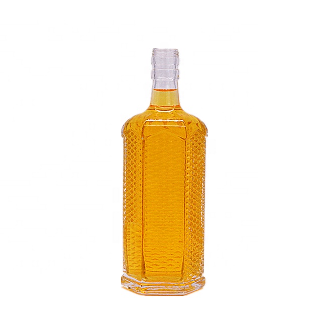 unique design 600ml rough surface corn shape glass Bottle 