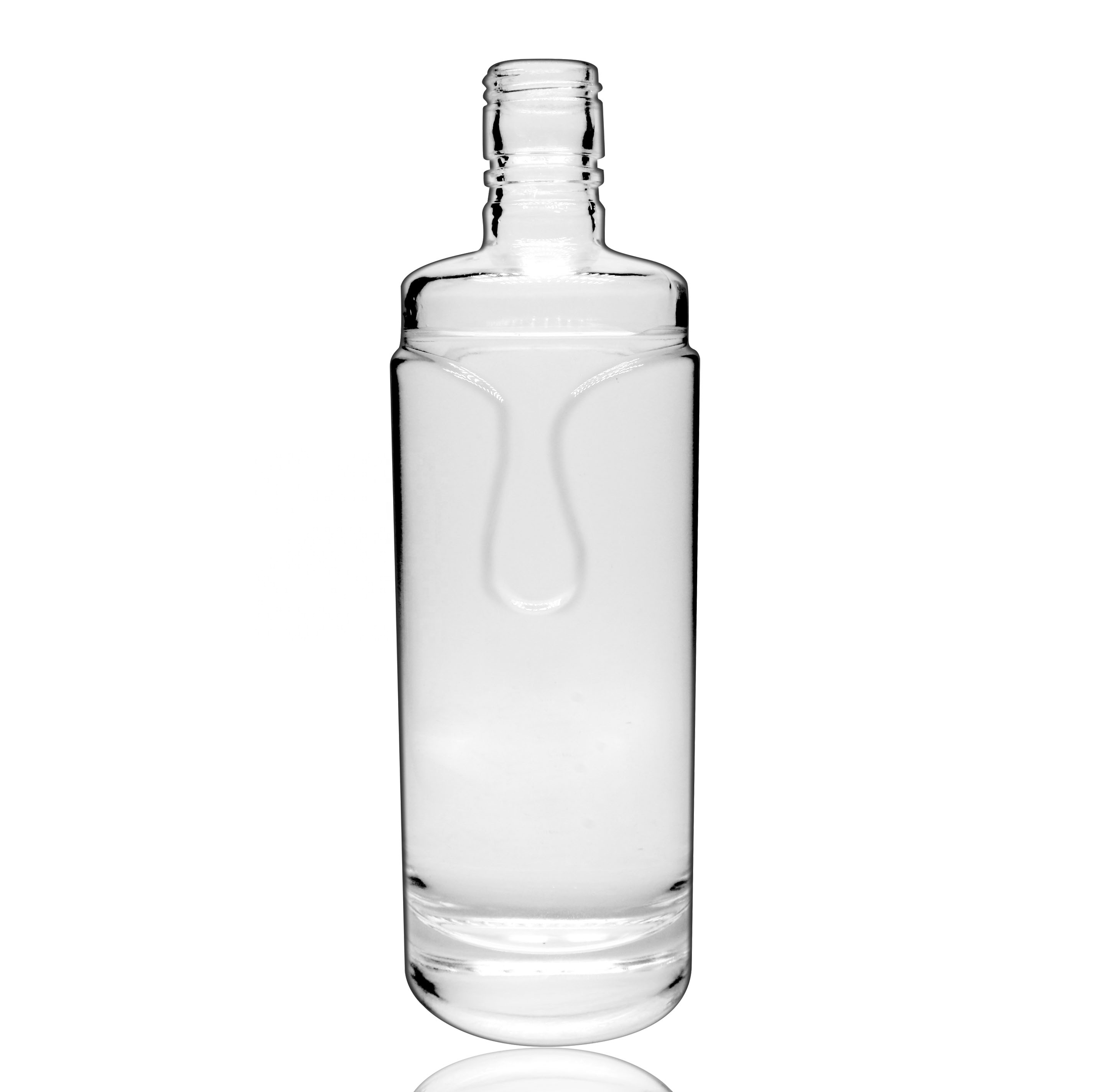 Round liquor bottle wholesale 700 ml vodka liquor glass