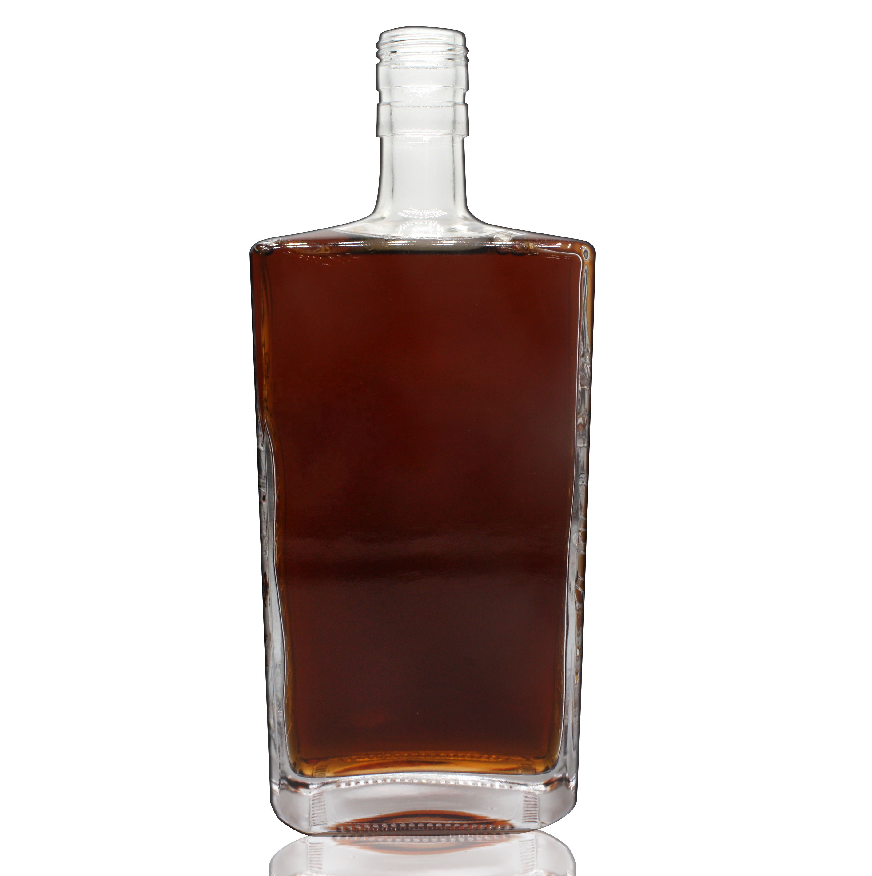 Download Hot Sale Fashion Square Rectangular 750ml 750ml Glass 750ml Gin Bottles , High Quality Glass ...