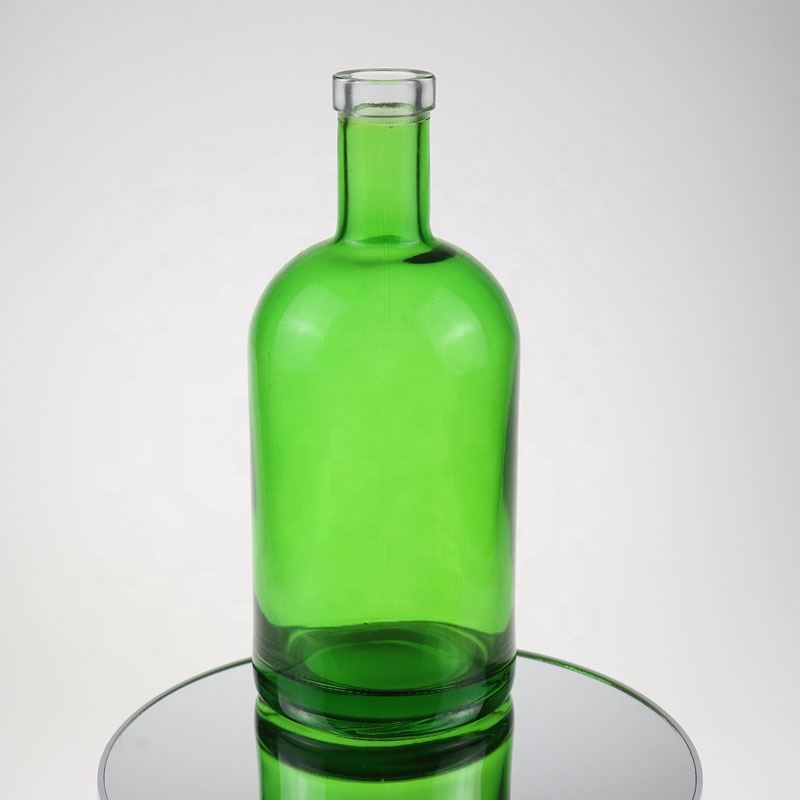 70cl 75cl 1 liter green colored glass vodka whisky bottle China