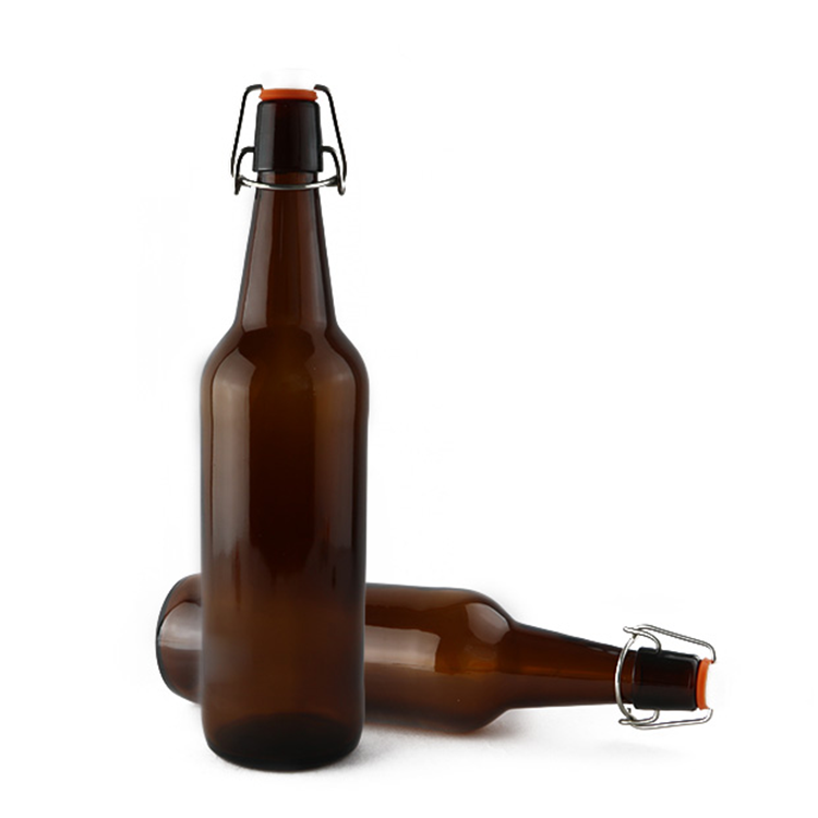 Download 750ml amber beer glass bottle frosted flip top beer bottle, High Quality 750ml beer glass bottle ...