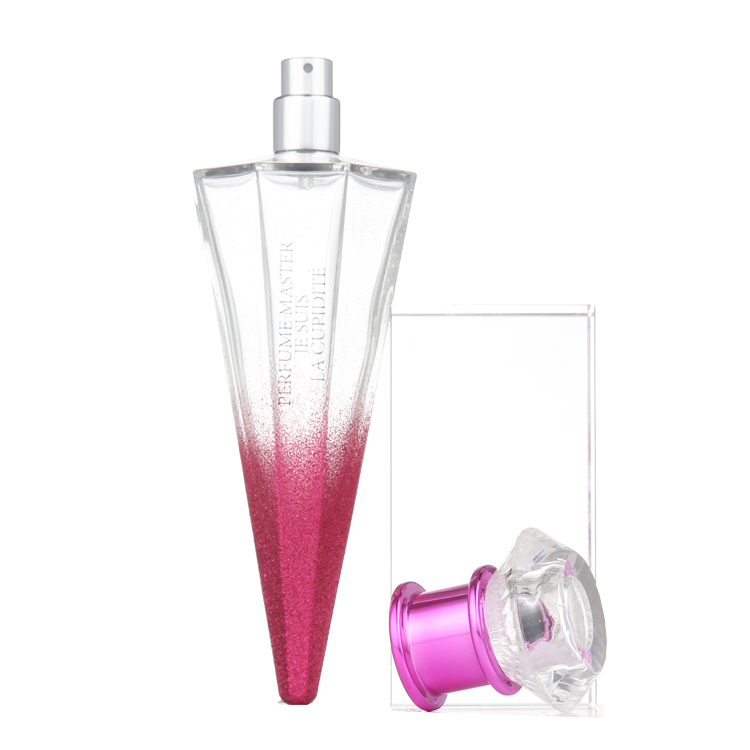Luxury cone shaped cosmetic bottle set 75ml containers glass cosmetic ...