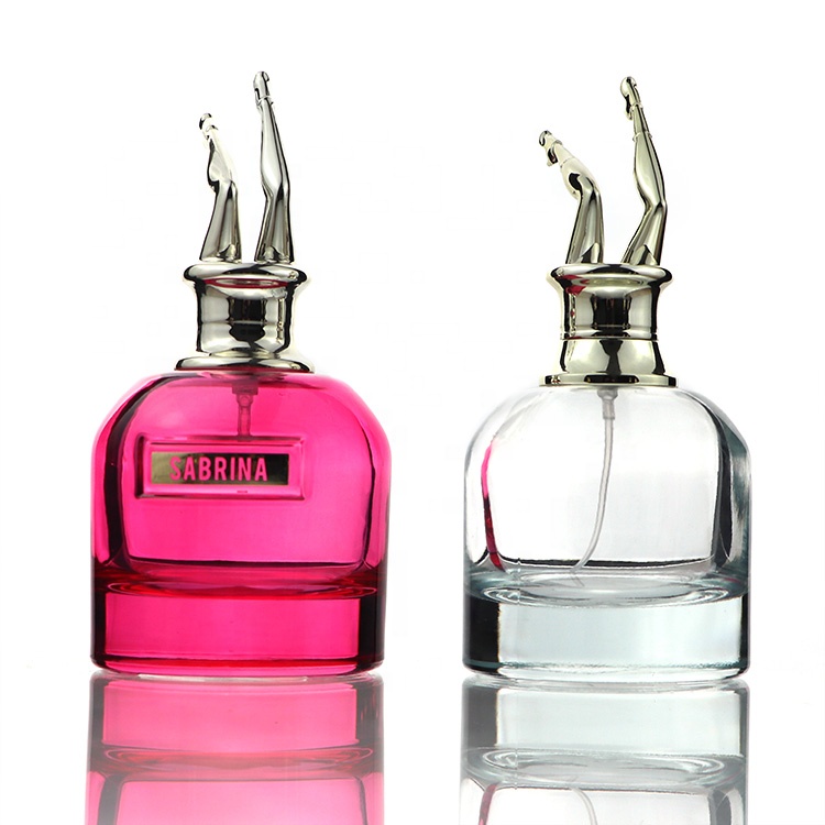 Classic Elegant 100ml Pink Round Perfume Glass Bottle Beautiful High
