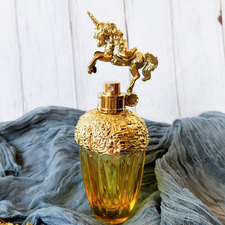Unicorn Design 80ml Antique Style Gold Unique Vintage Perfume Bottle