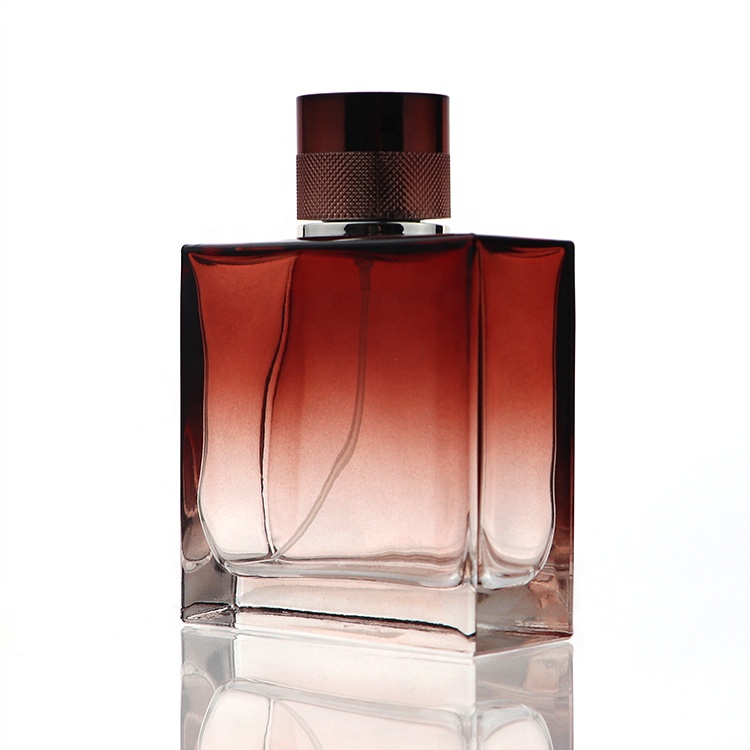 Custom Square Empty Glass Spray Perfume Bottle For Men With Matte Black