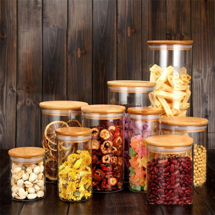 Wholesale High Borosilicate Home Usage Clear Glass Spice Jar Durable Glass Hermetic Glass