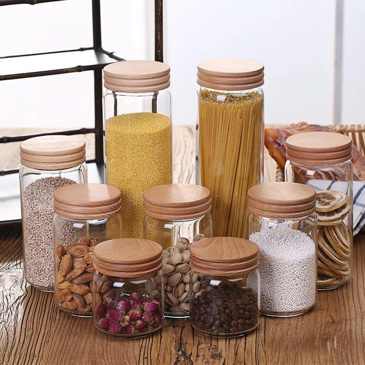 Kitchen Wooden Jars For Storage