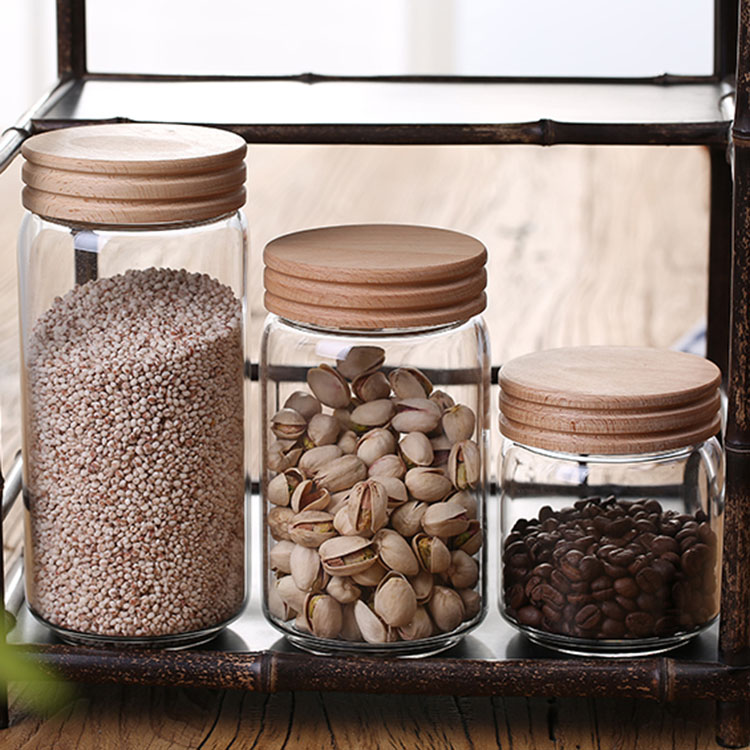 Wholesale Heat Resistant High Borosilicate Glass Storage Jar 800ml With