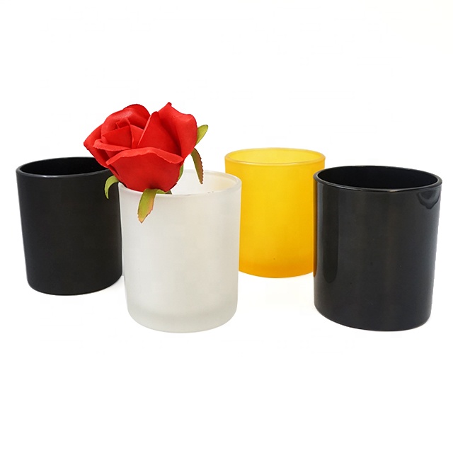 10oz Frosted modern popular empty custom colors glass jars 300ml candle holders