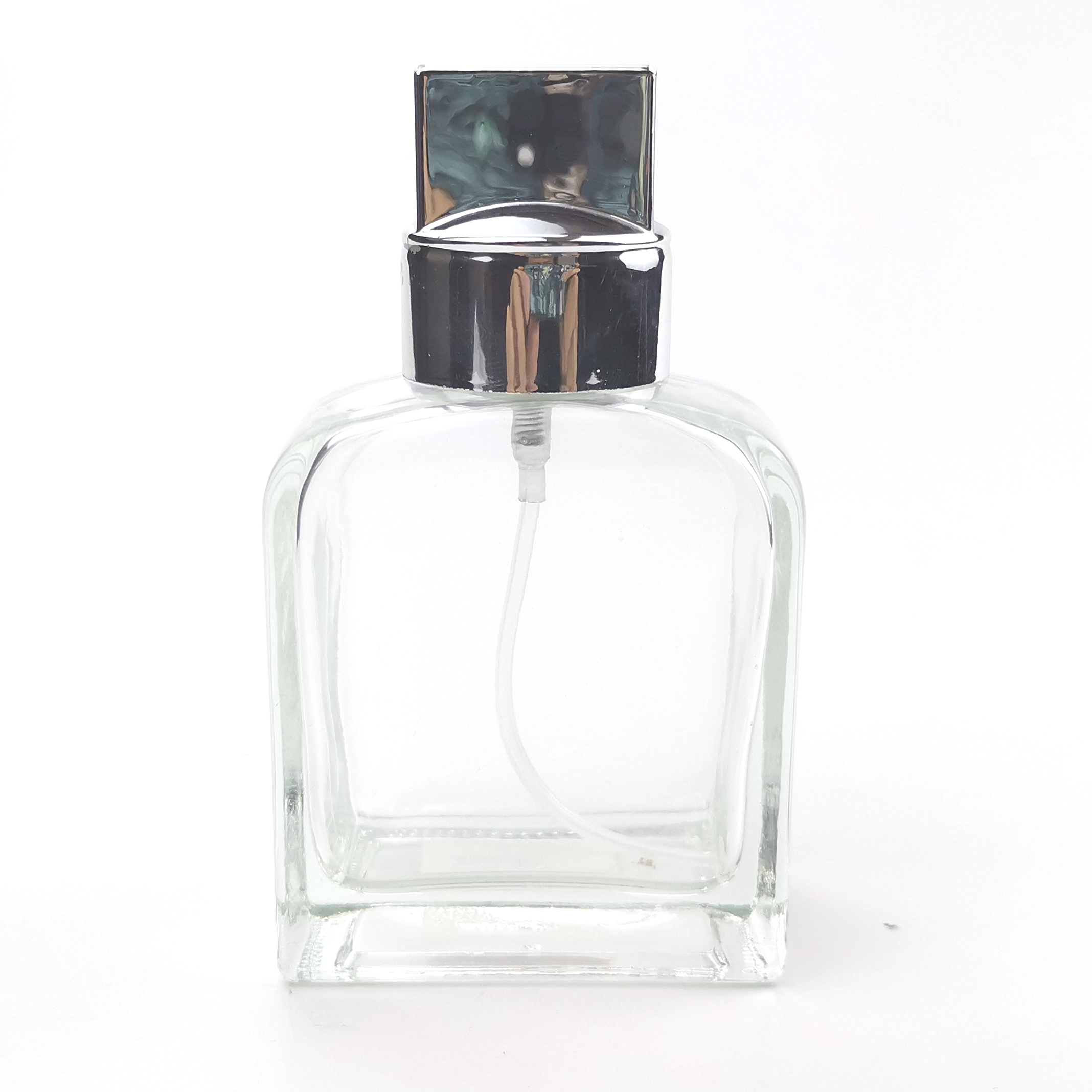 Wholesale luxury 100ml clear perfume bottles empty square shaped ...
