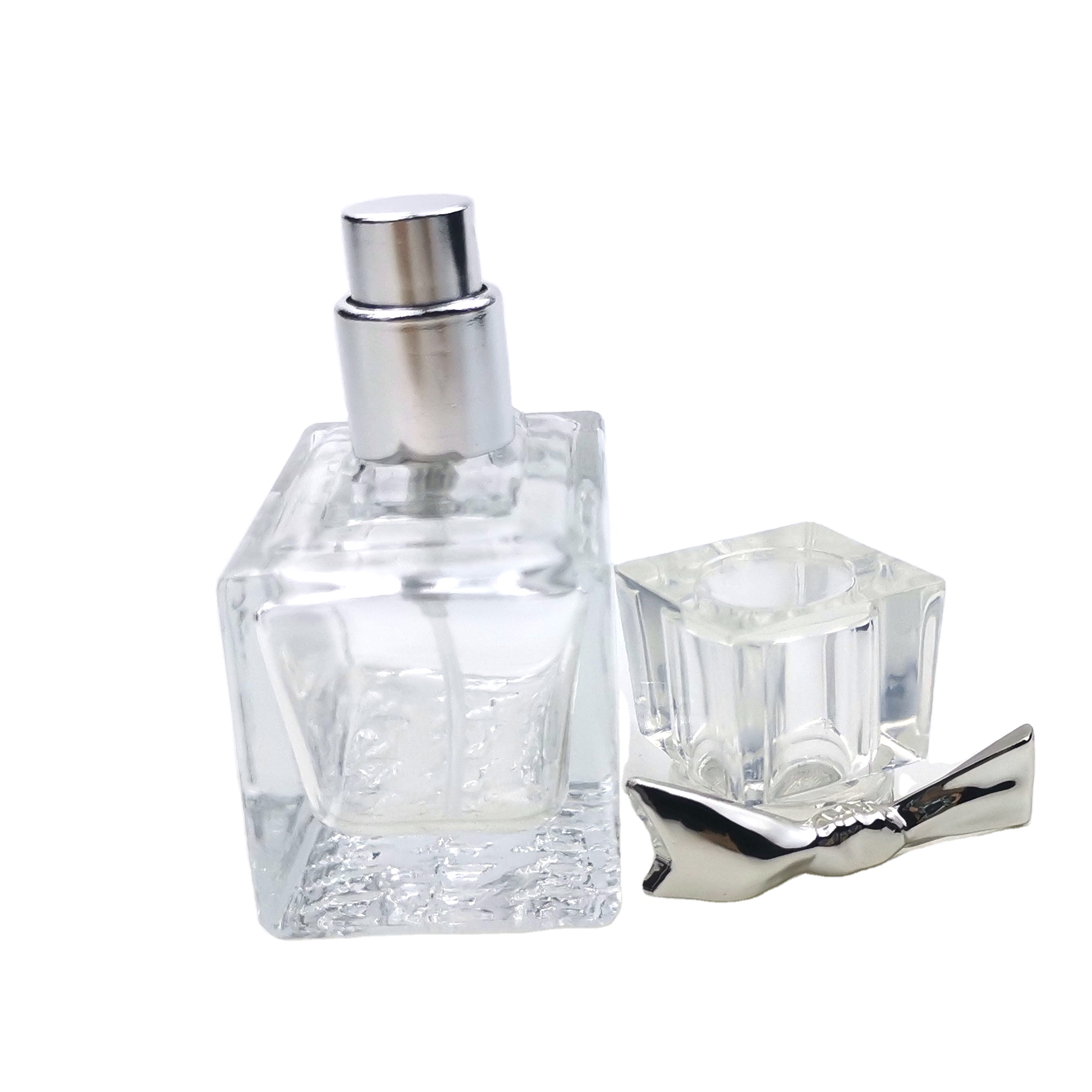 30ml Custom design glass square clear perfume bottle, High Quality ...