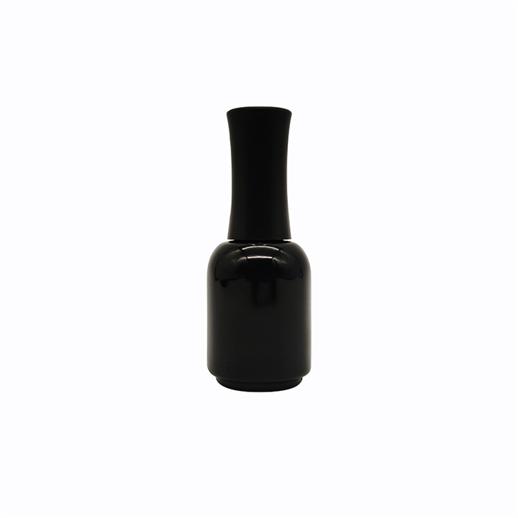 High Quality 15ml Round Black Empty Nail Polish Bottle, Nail Polish ...