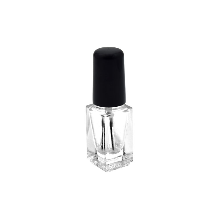 5ml transparent empty nail polish glass bottle with nail polish brush ...