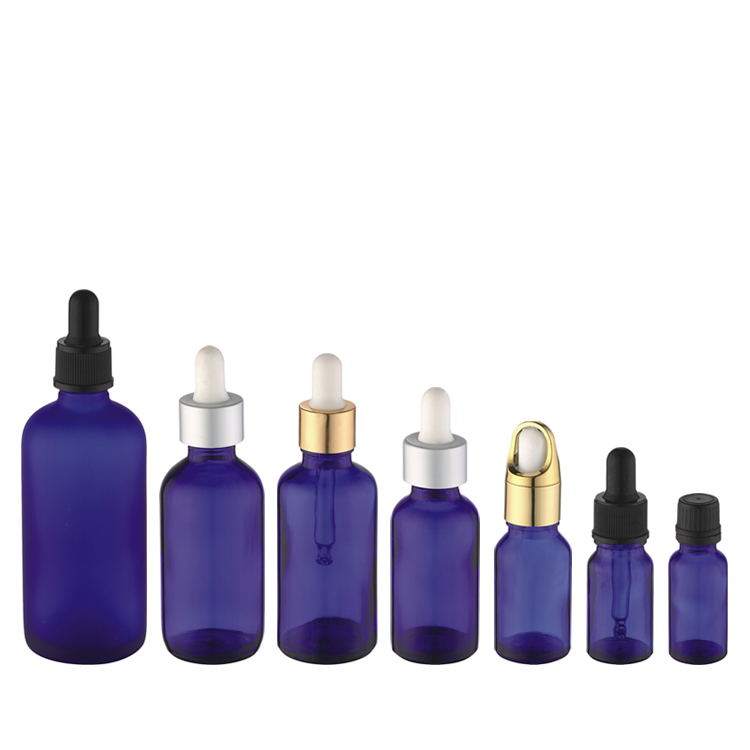 Download cosmetic packaging containers cobalt blue glass bottles 50ml 30ml glass dropper bottles for ...