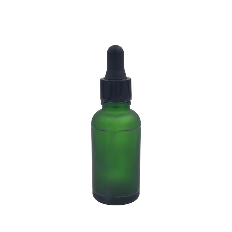 Download packaging containers green frosted glass empty bottle serum 30ml 50ml calibrated glass dropper ...