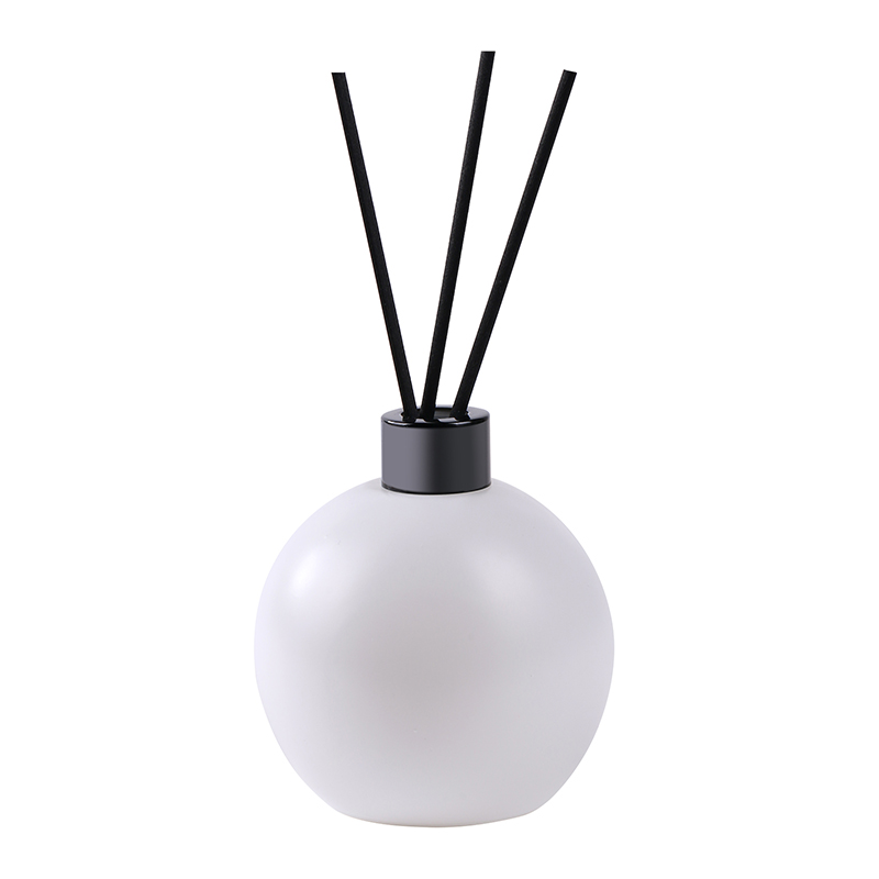 Empty Round White Reed Diffuser Glass Bottle 400ml, High Quality Reed ...