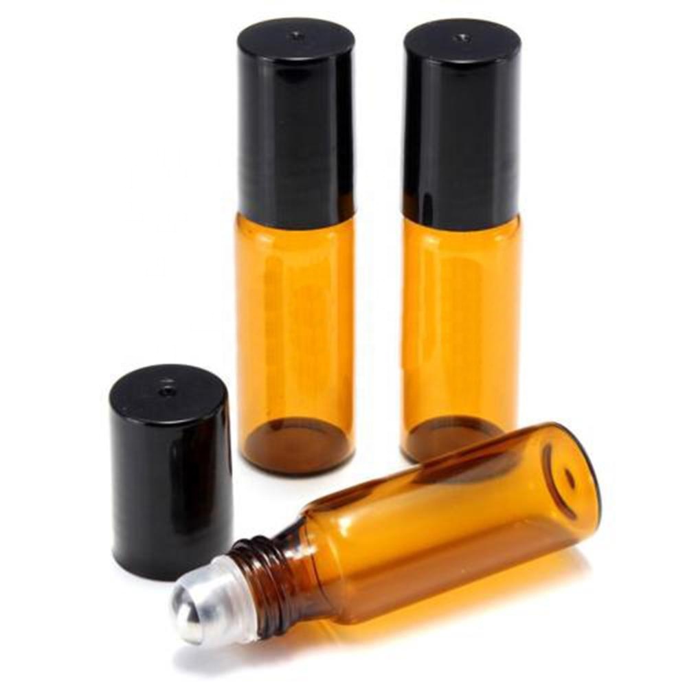 MUB 5ml (100pieces/lot) 6 Colors UV Glass Roller Ball Bottles For