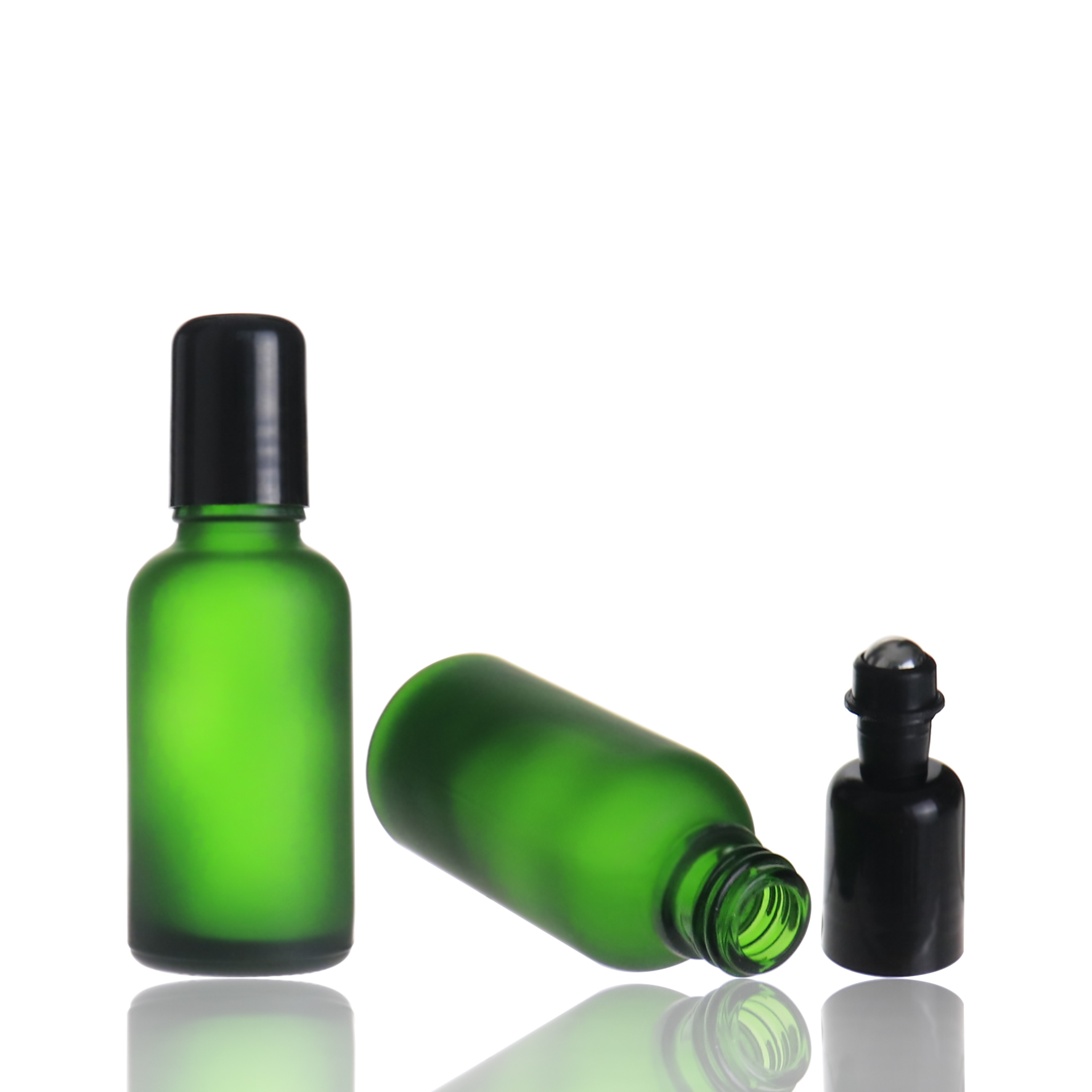 Top selling matte green glass perfume bottle 30ml 50ml deodorant