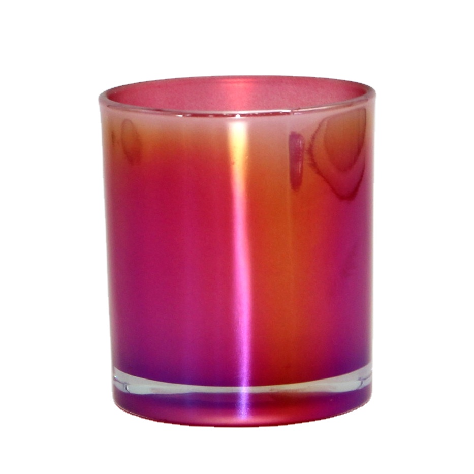 Wholesale Iridescent Glass Candle Jar For Candle Making High Quality