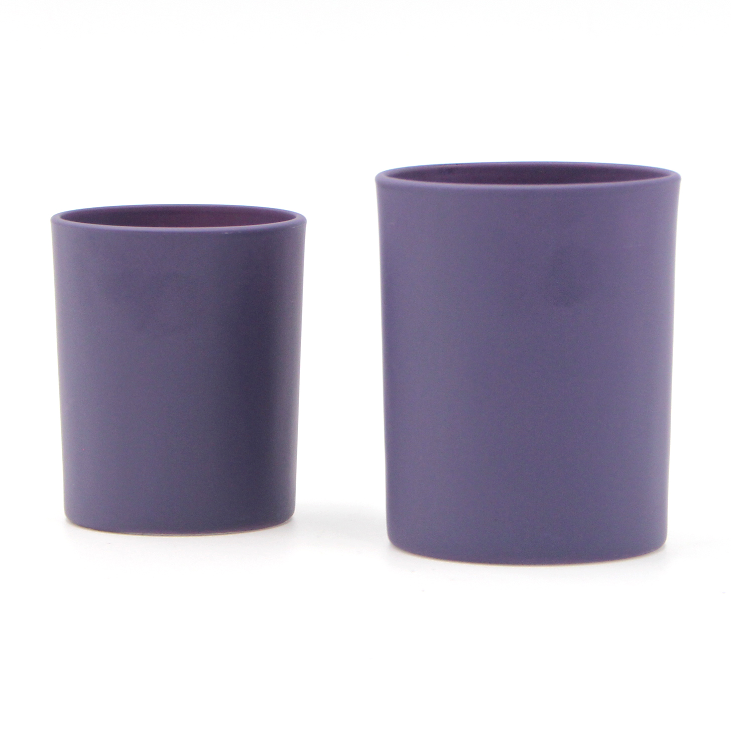 Matte Purple Cheap Glass Candle Holder Container Accept Customized Logo